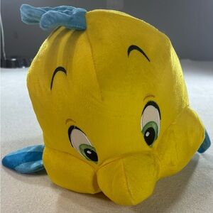 Disney Princess Flounder Plush Pillow Little Mermaid Ariel Stuffed Fish Toy